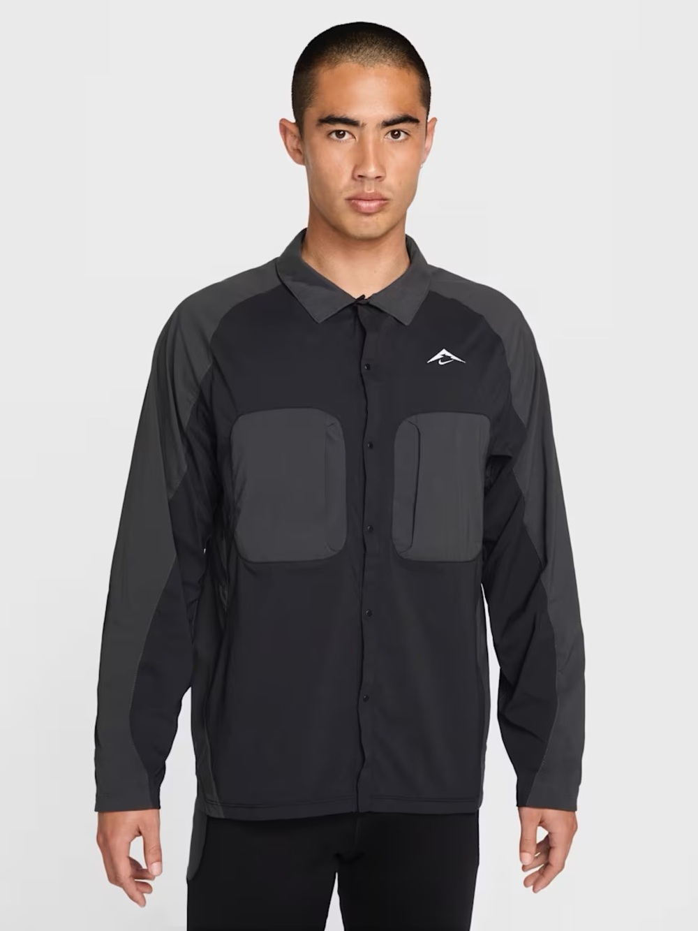 Nike Trail Dri-FIT ADV Running Overshirt Jacket Men’s Size S Gray